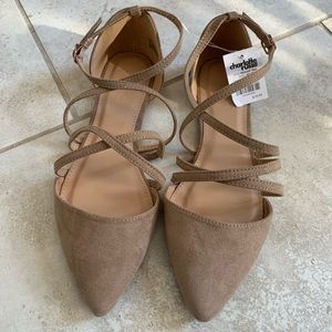 NWT Charlotte Russe strappy flats
